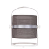 Naval Solar Lamp Small - White/Taupe Shade
